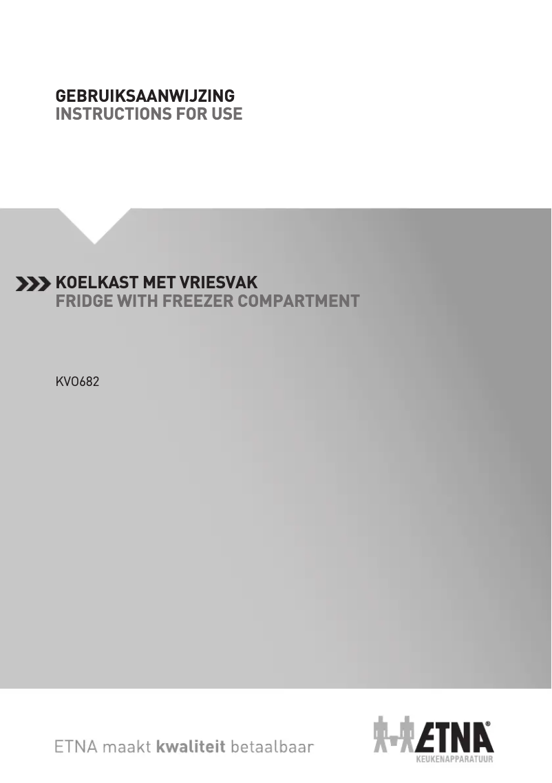 First page image of the manual for KVO682