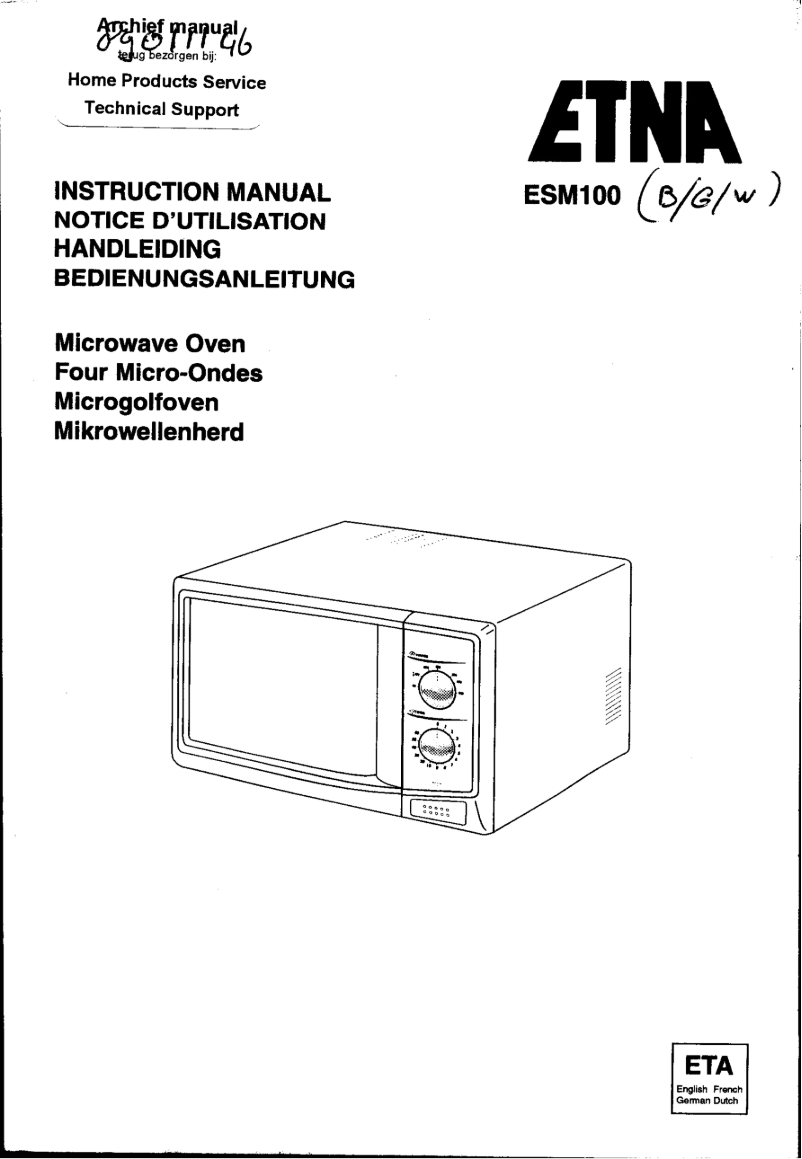 First page image of the manual for ESM100