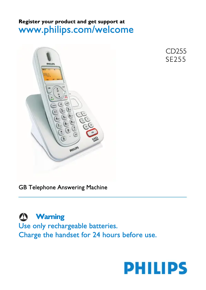 First page image of the manual for CD255