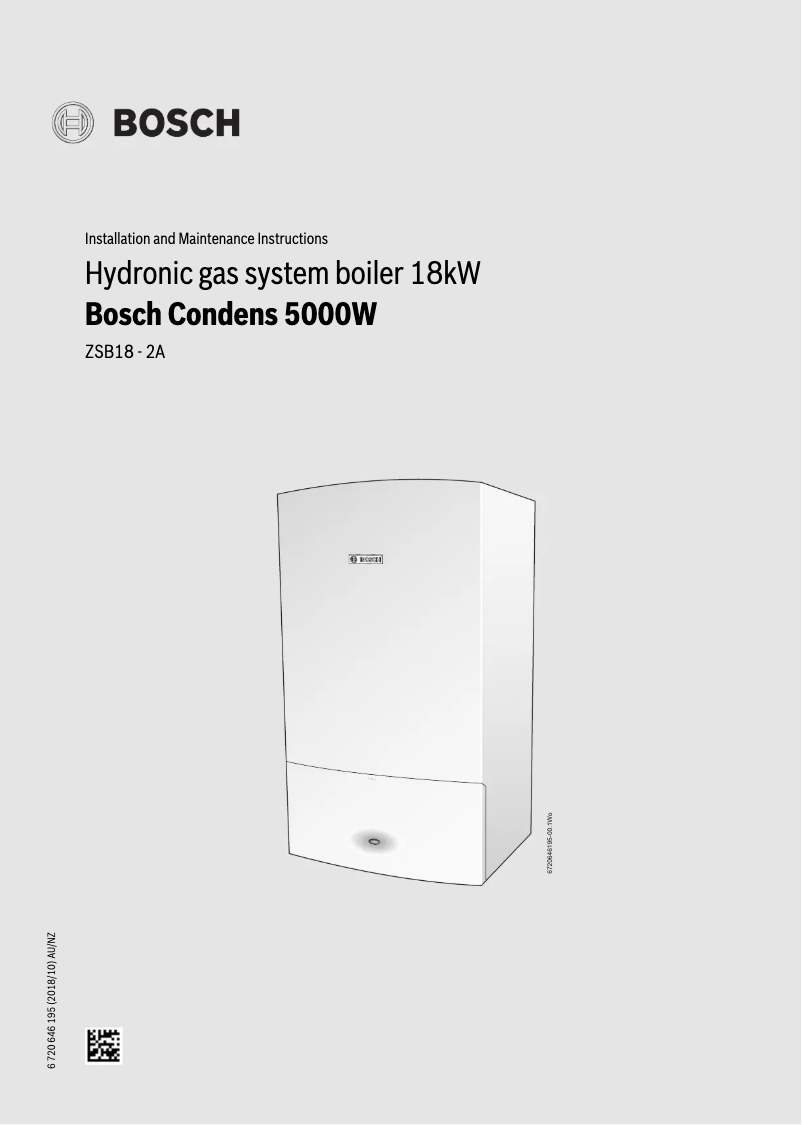 First page image of the manual for Condens 5000W