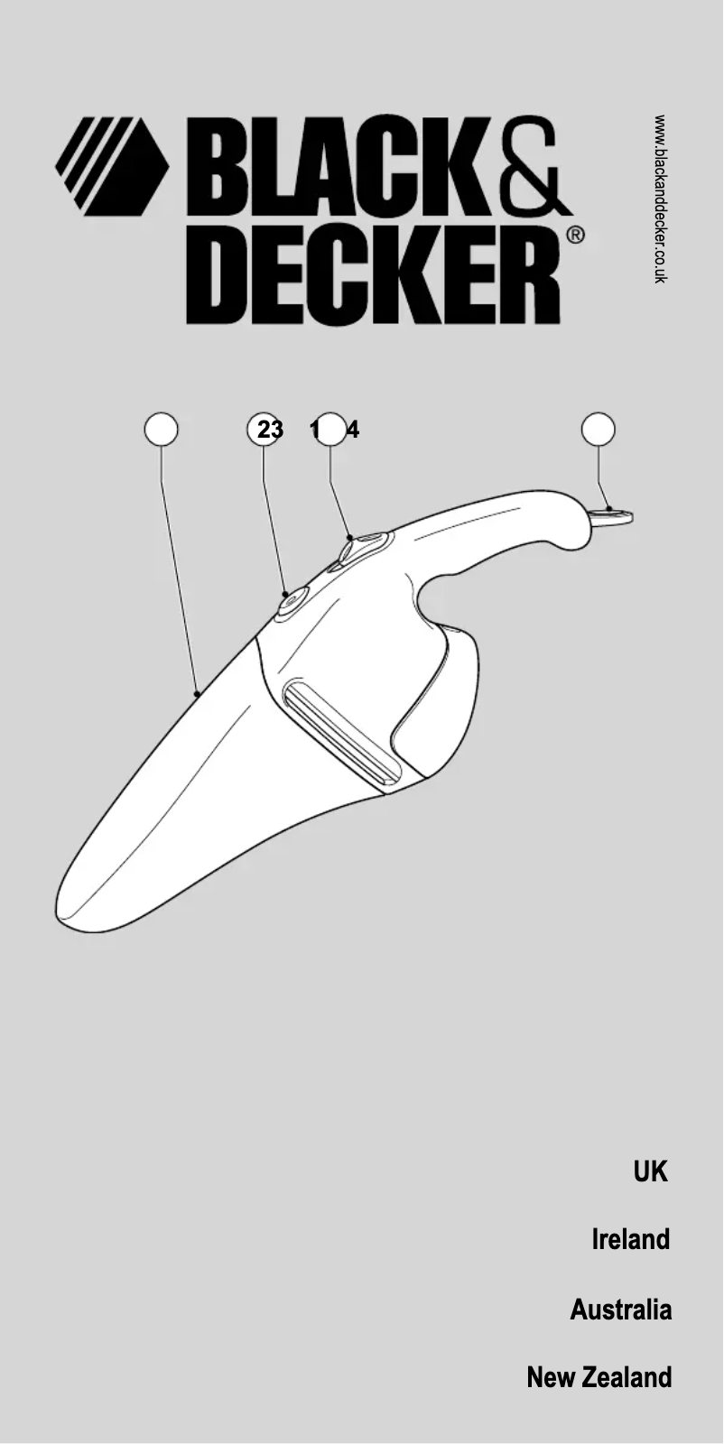 Page 1 of the manual User Manual Black & Decker V4890C