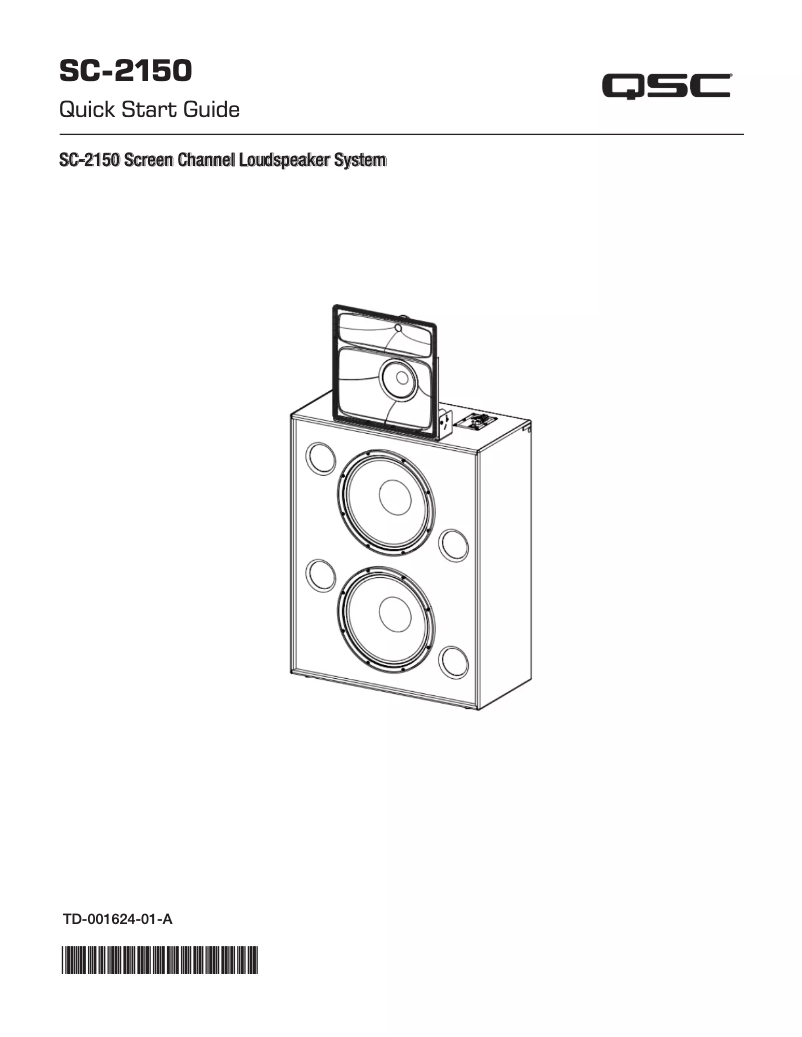 Page 1 of the manual User Manual QSC SC-2150