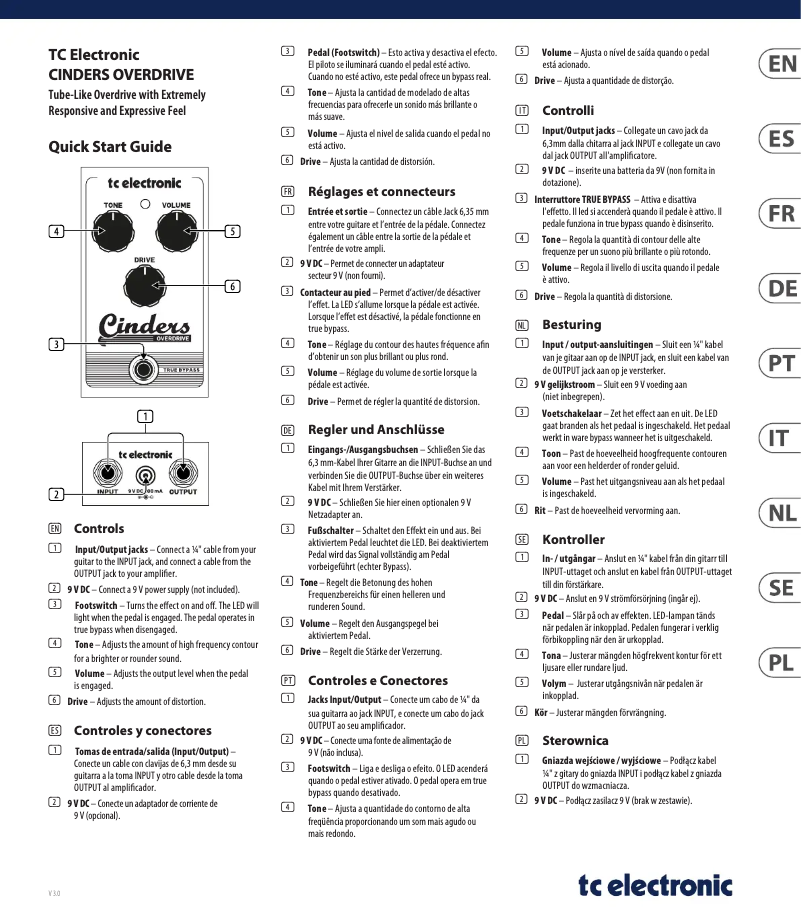 First page image of the manual for Cinders Overdrive