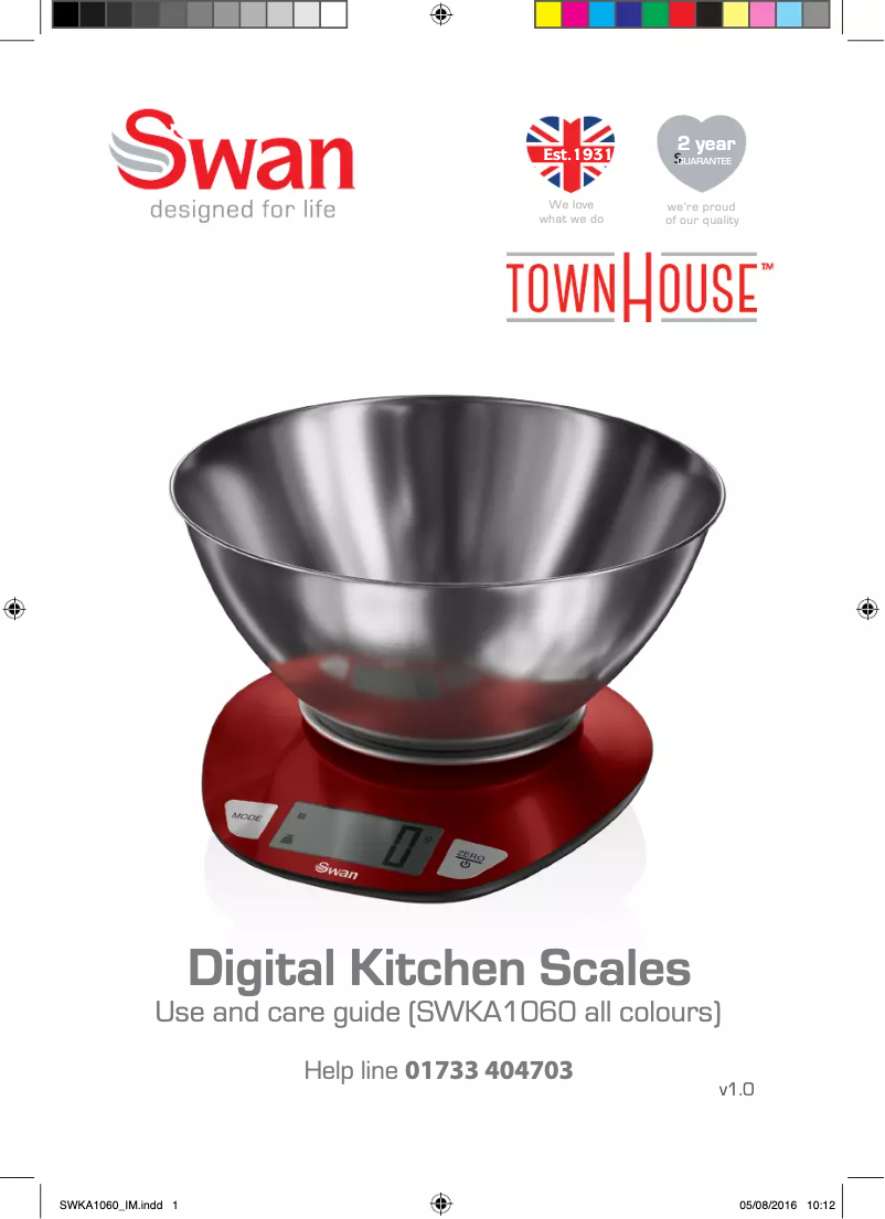 Page 1 of the manual User Manual Swan SWKA1060REDN