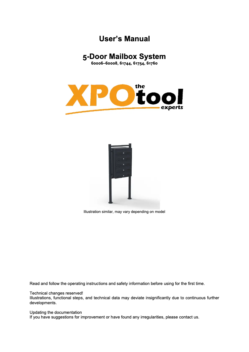 First page image of the manual for 61744