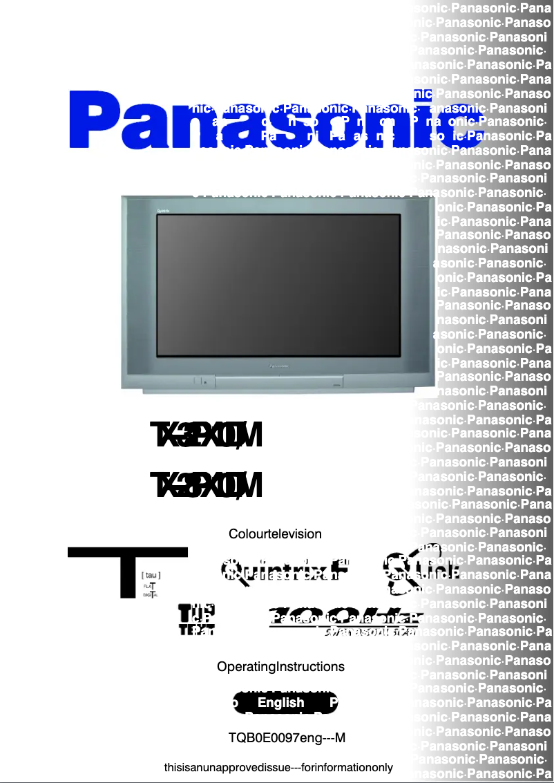 Page 1 of the manual User Manual Panasonic TX-32PX10DM