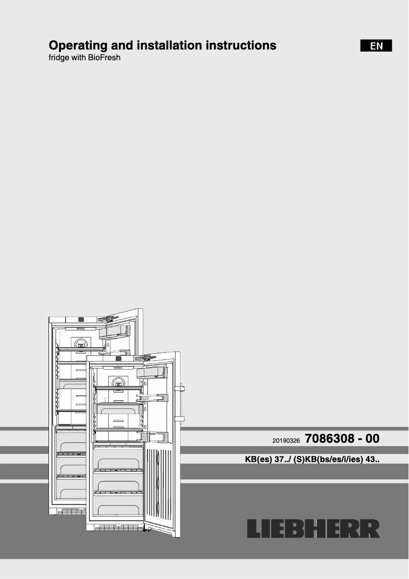 First page image of the manual for KBies 4350 Premium BioFresh