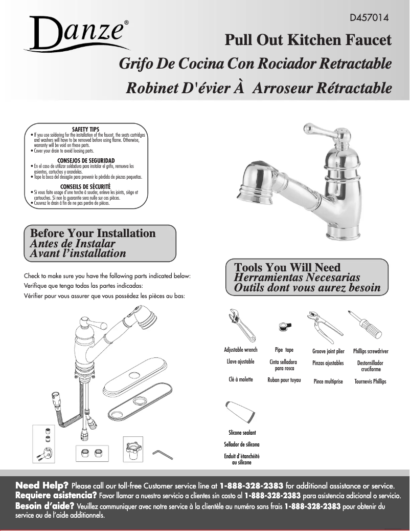 Page 1 de la notice Manuel utilisateur Danze D457014