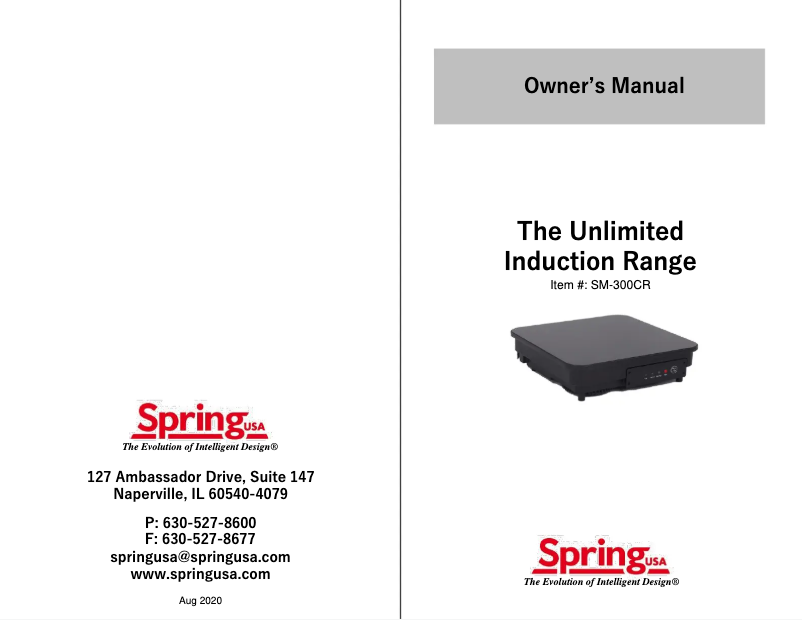 Page 1 of the manual User Manual Spring USA SM-300CR