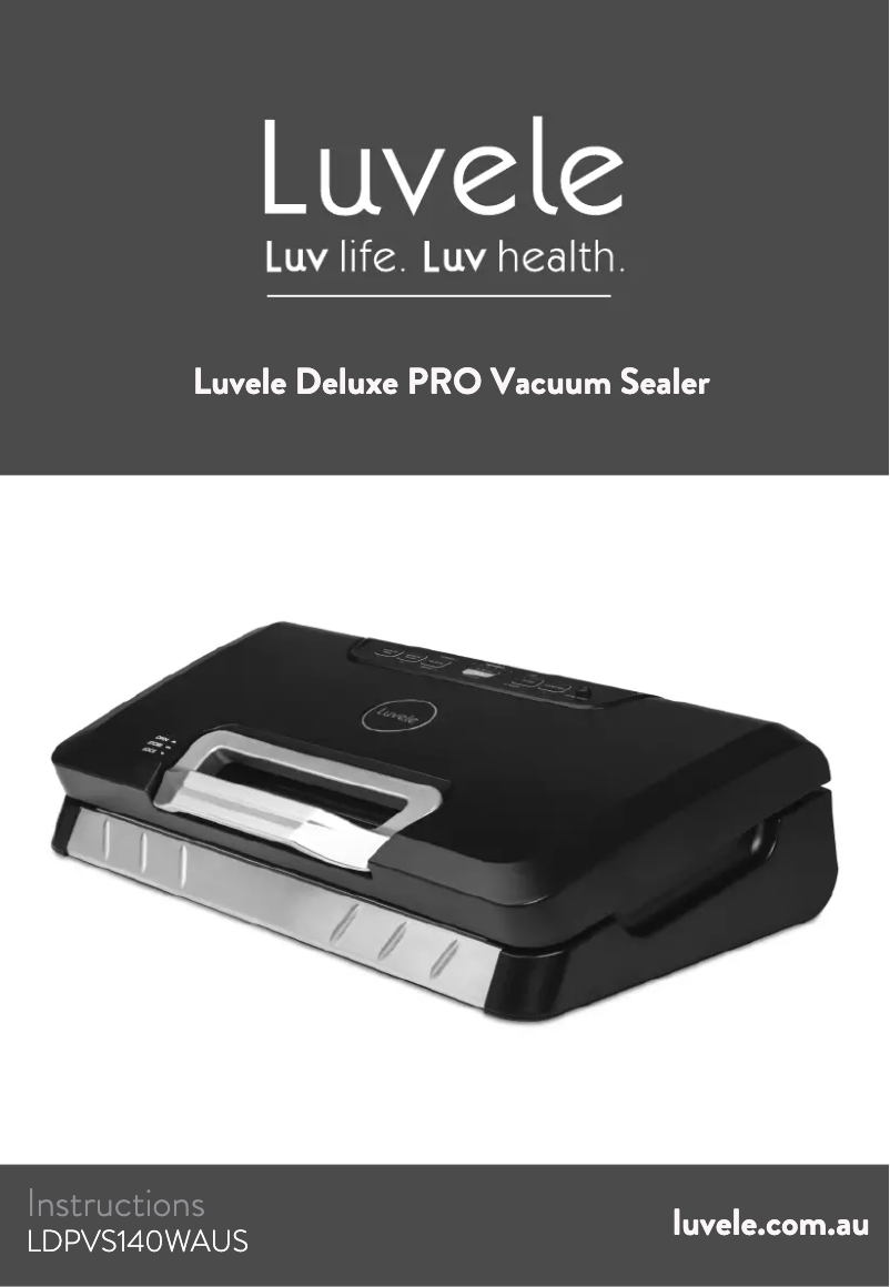 Page 1 of the manual User Manual Luvele Deluxe Pro LDPVS140W