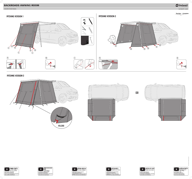 Page 1 of the manual User Manual Outwell Backroads Awning Room