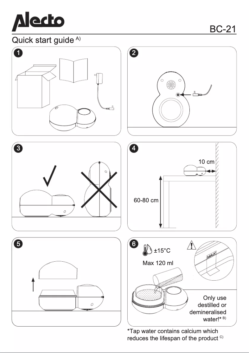 Page 1 of the manual User Manual Alecto BC-21