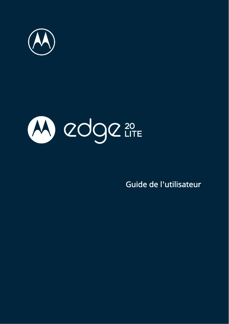 First page image of the manual for Edge 20 Lite