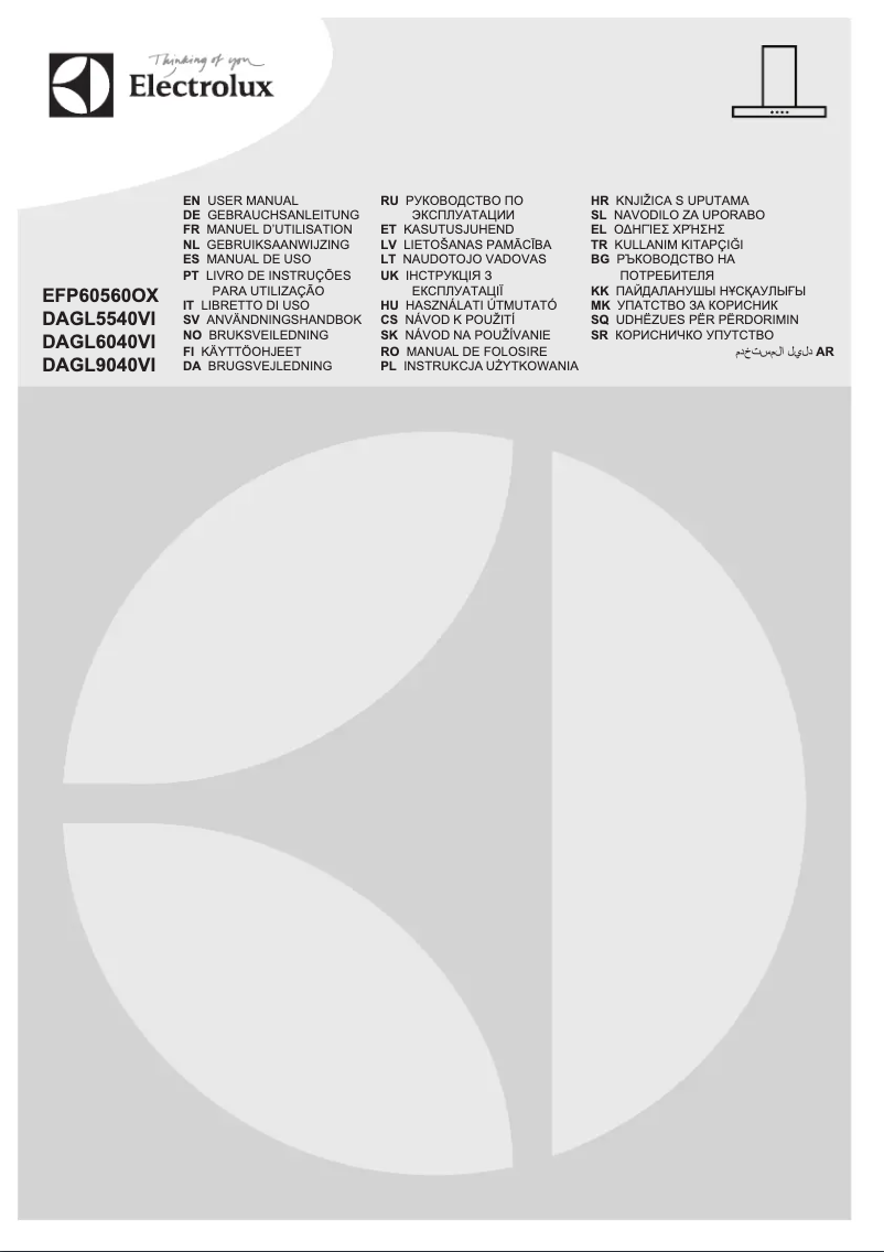 Page 1 of the manual Instruction Manual Electrolux DAGL5540VI