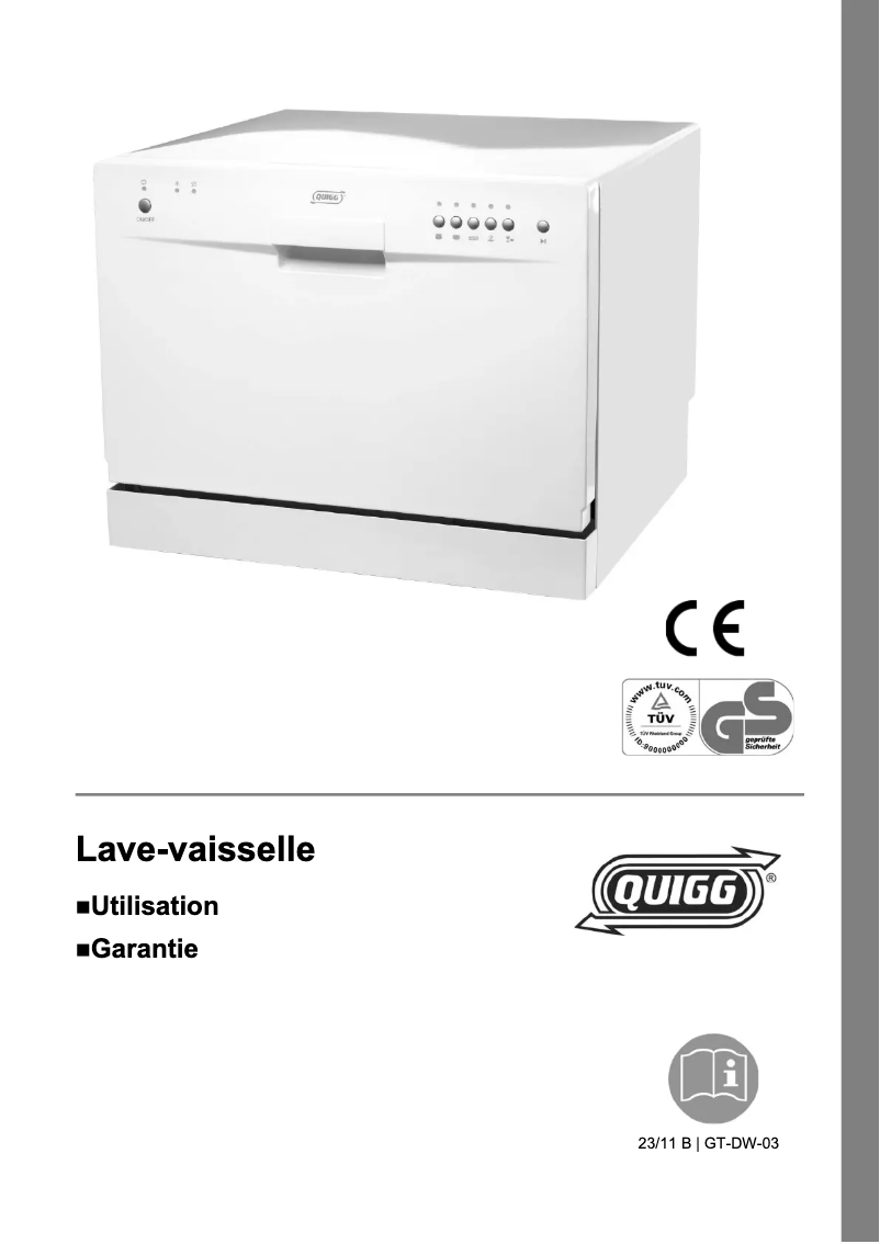 Page 1 of the manual User Manual Quigg GT-DW-03