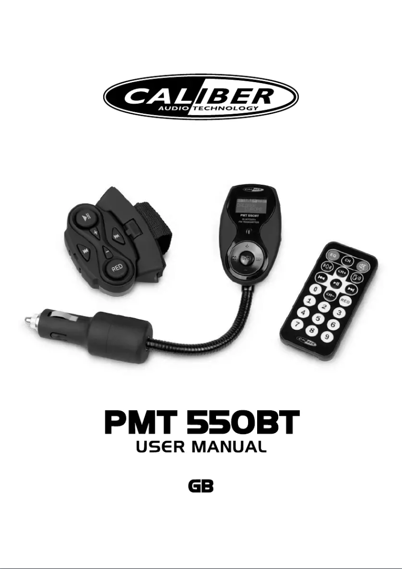 Page 1 of the manual User Manual Caliber PMT550BT