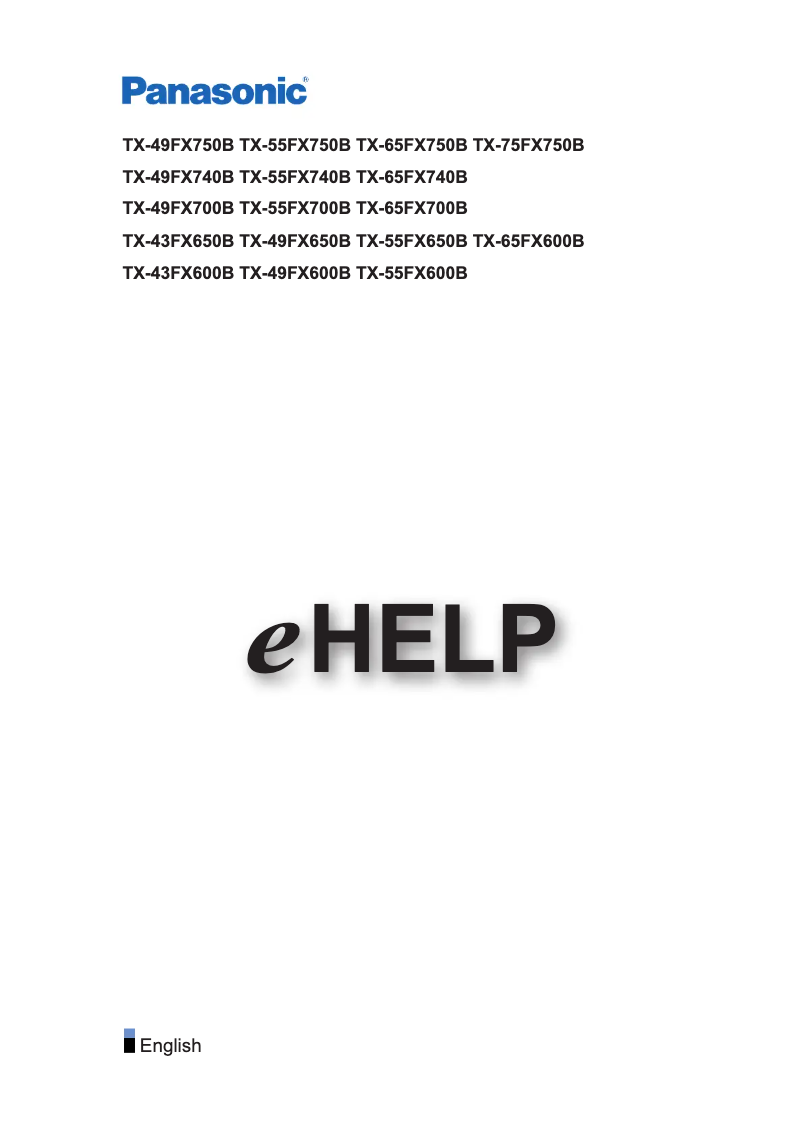 Page 1 of the manual User Manual Panasonic TX-55FX650B