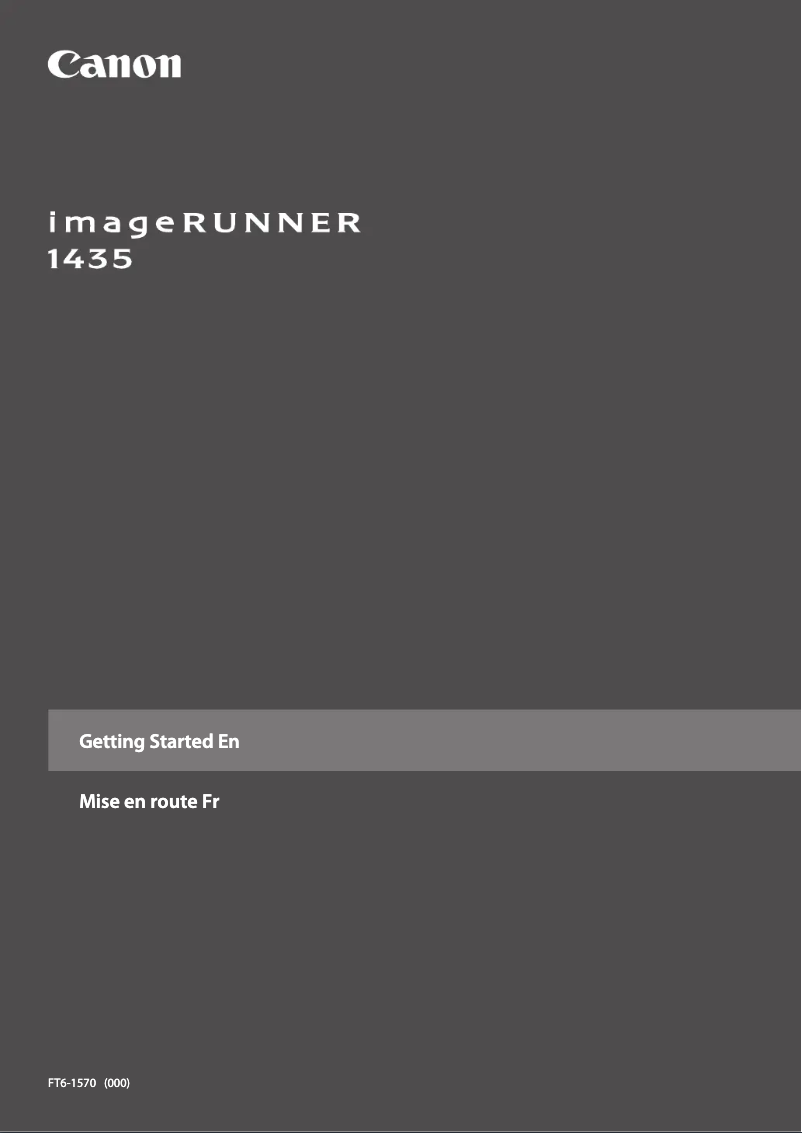 First page image of the manual for Imagerunner 1435
