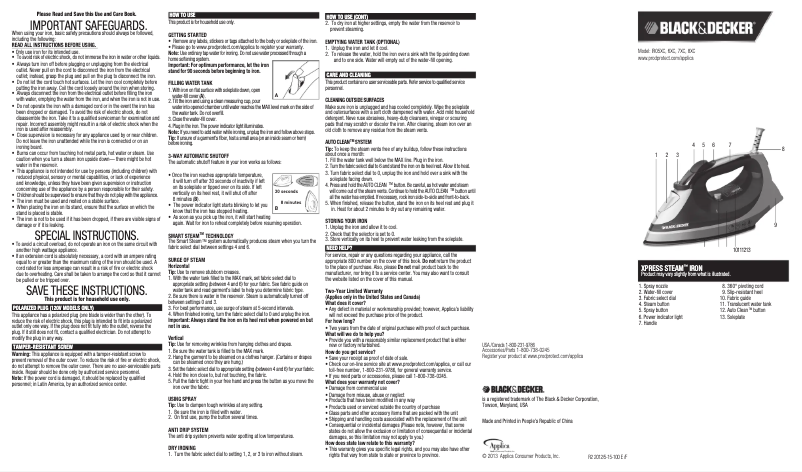 First page image of the manual for IR06XC