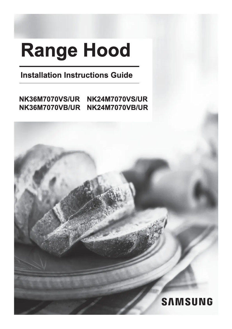 First page image of the manual for NK36M7070VS