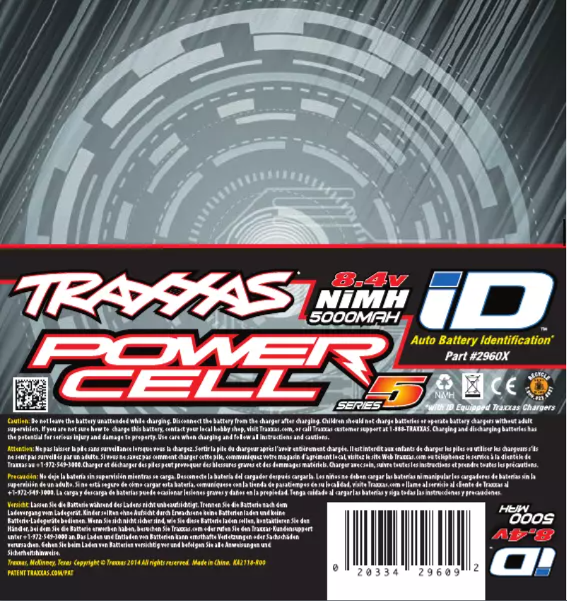 Page 1 of the manual User Manual Traxxas 2960X