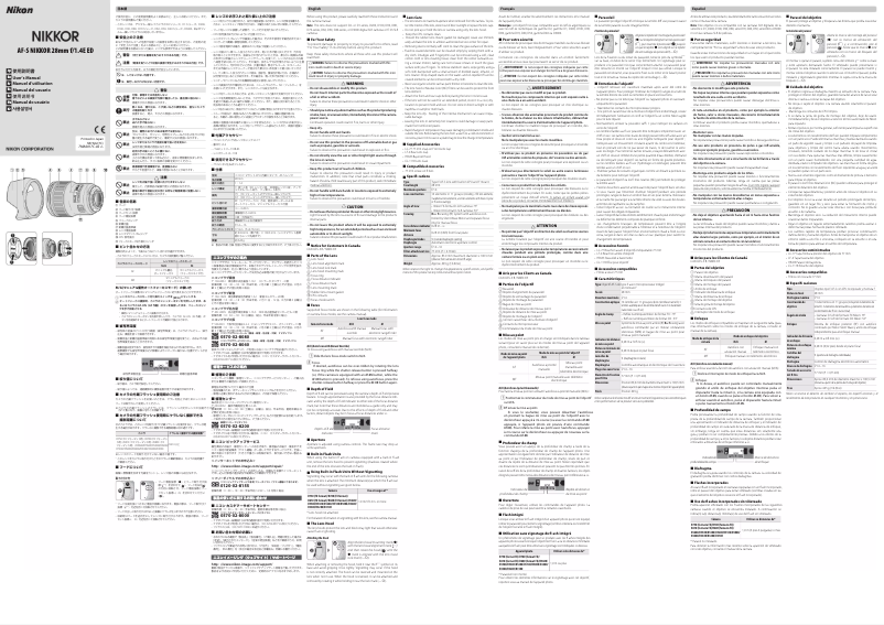 Page 1 of the manual User Manual Nikon Nikkor AF-S 28mm f/1.4E ED