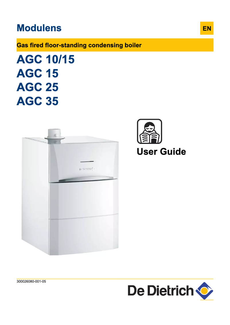 Page 1 of the manual User Manual De Dietrich AGC 10-15