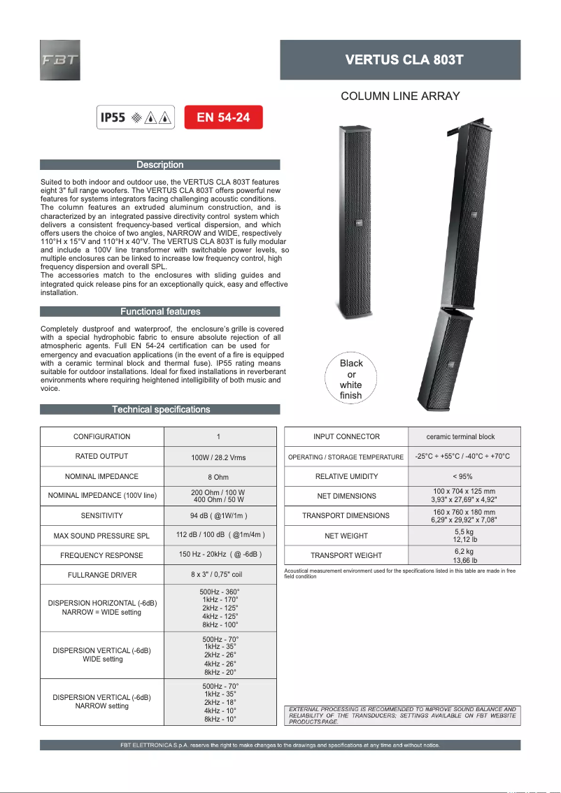 First page image of the manual for CLA 803T