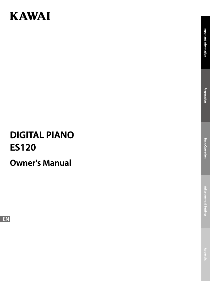 Image de la première page du manuel de l'appareil ES120