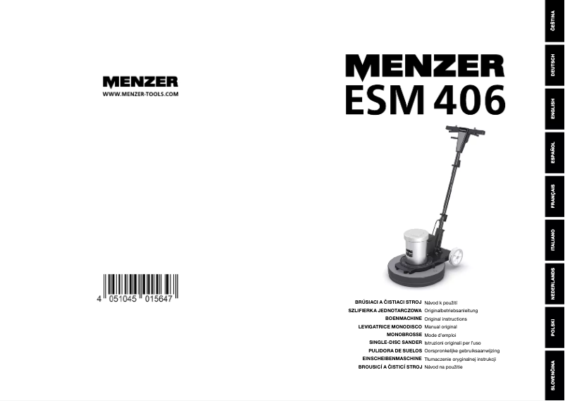 First page image of the manual for ESM 406