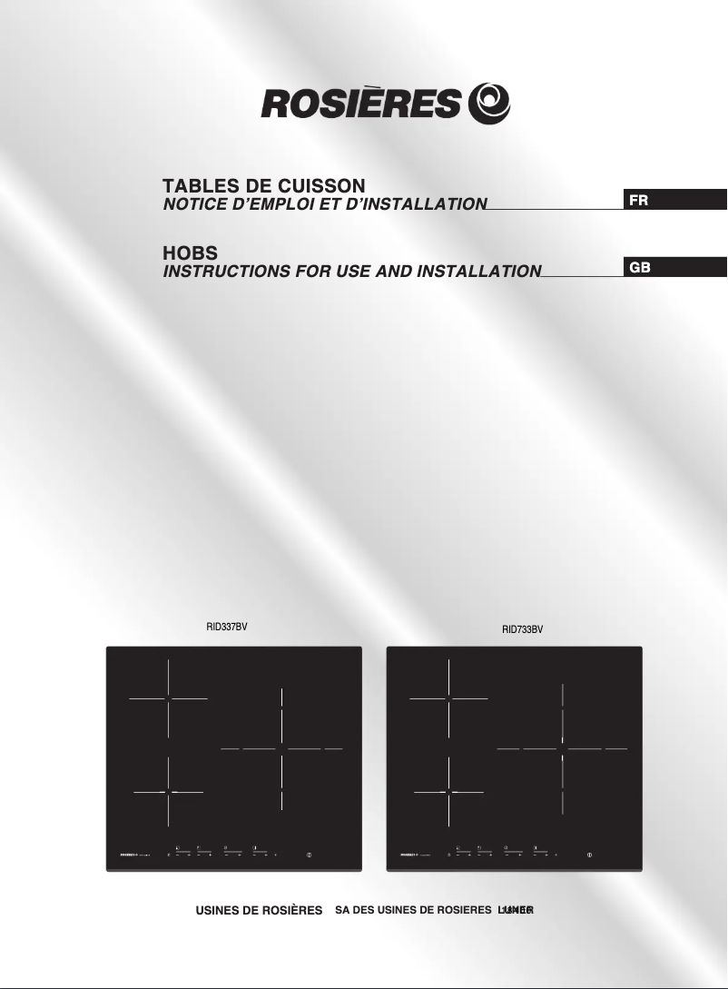 First page image of the manual for RID733BV