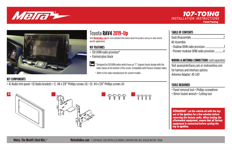 First page image of the manual for 107-TO1HG