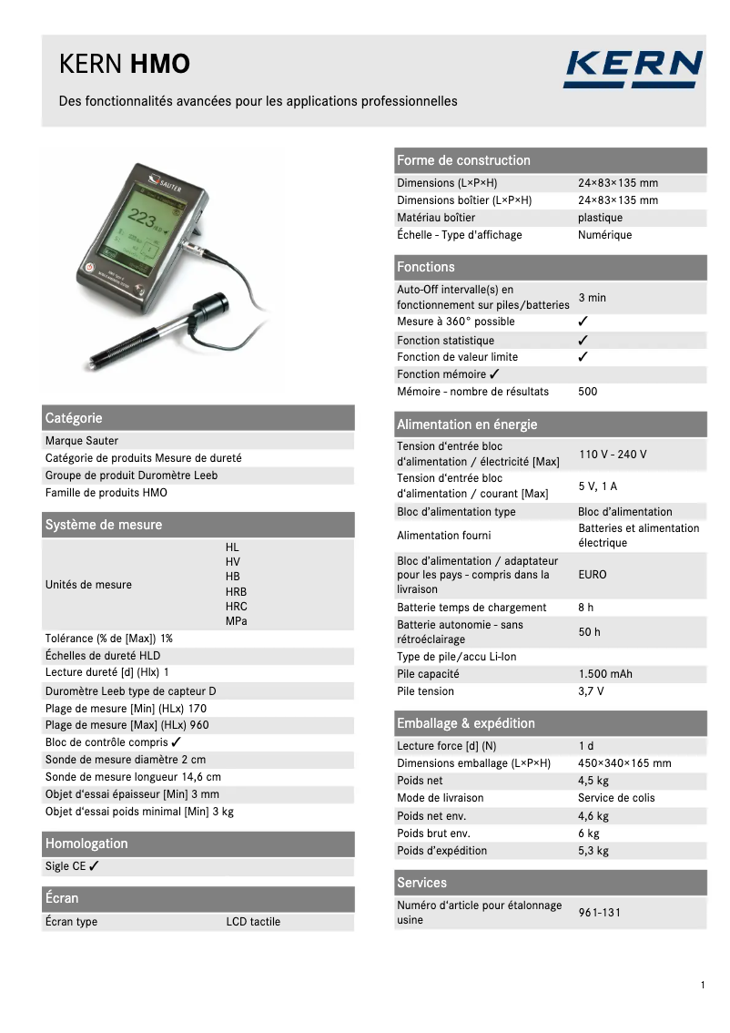 First page image of the manual for HMO
