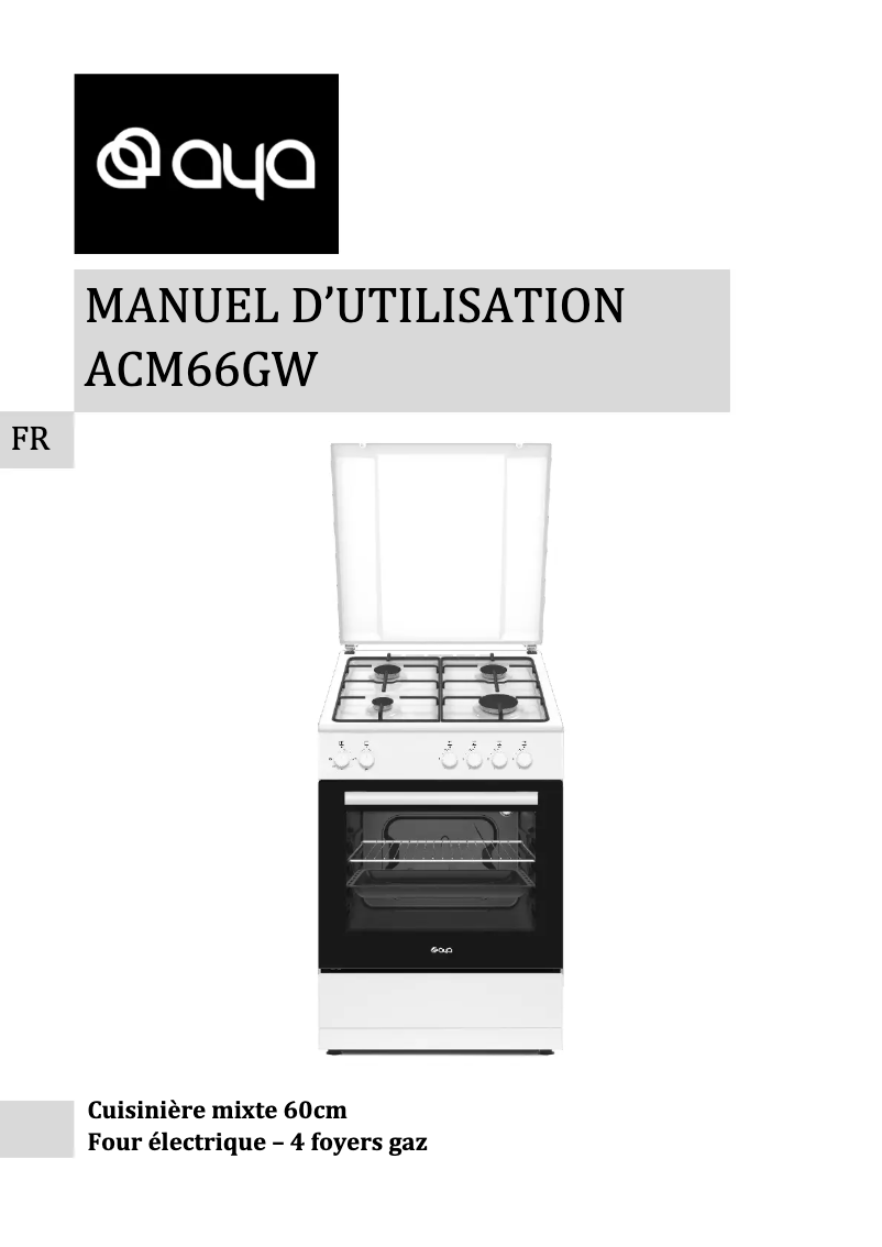 Page 1 of the manual User Manual AYA ACM66GW