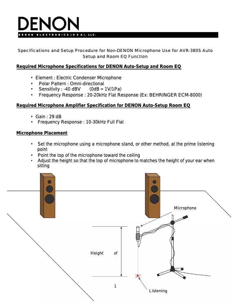 First page image of the manual for AVR-3805