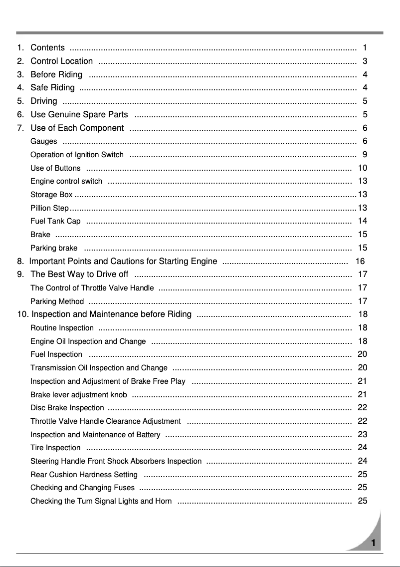 First page image of the manual for Maxsym 400