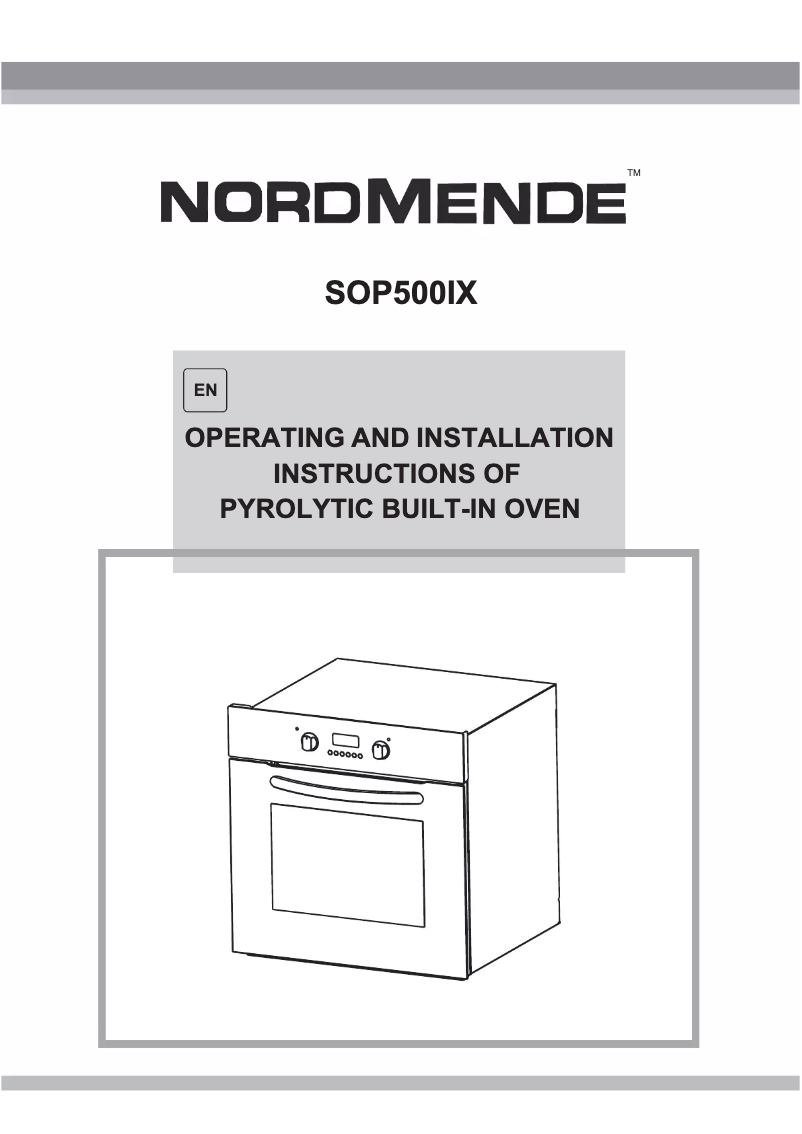 First page image of the manual for SOP500IX