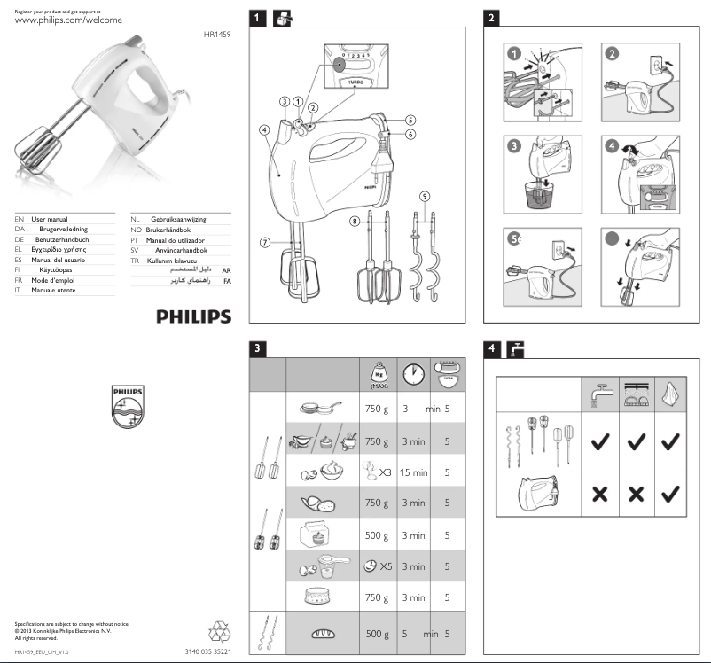 First page image of the manual for Daily Collection HR1459