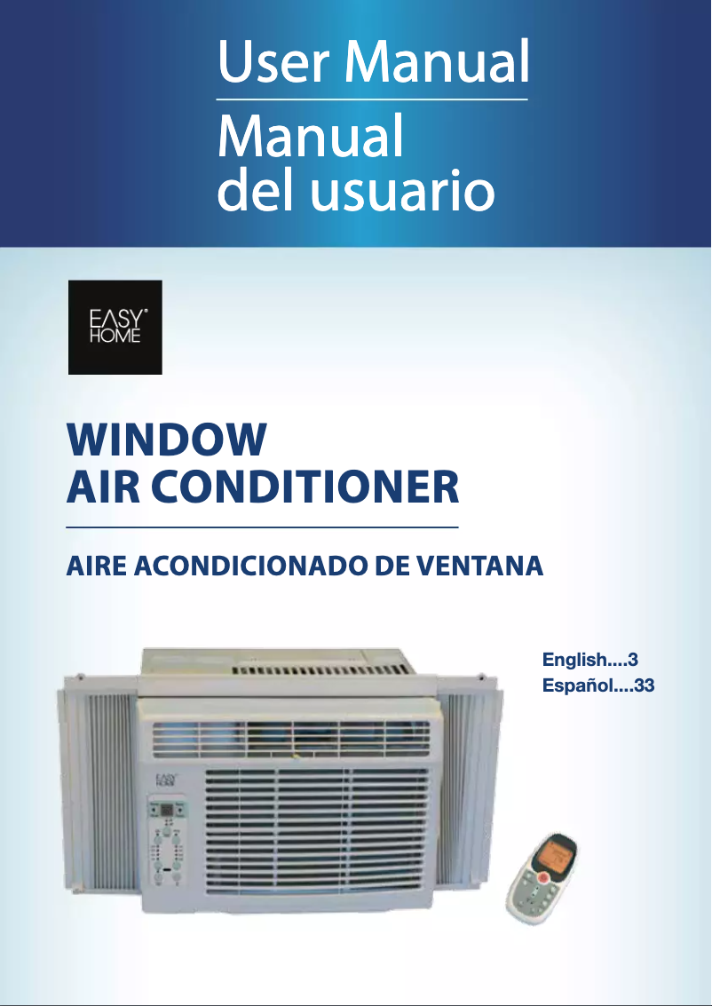 First page image of the manual for 5000 BTU Window Air Conditioner 2891