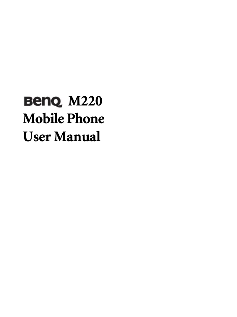 First page image of the manual for M220