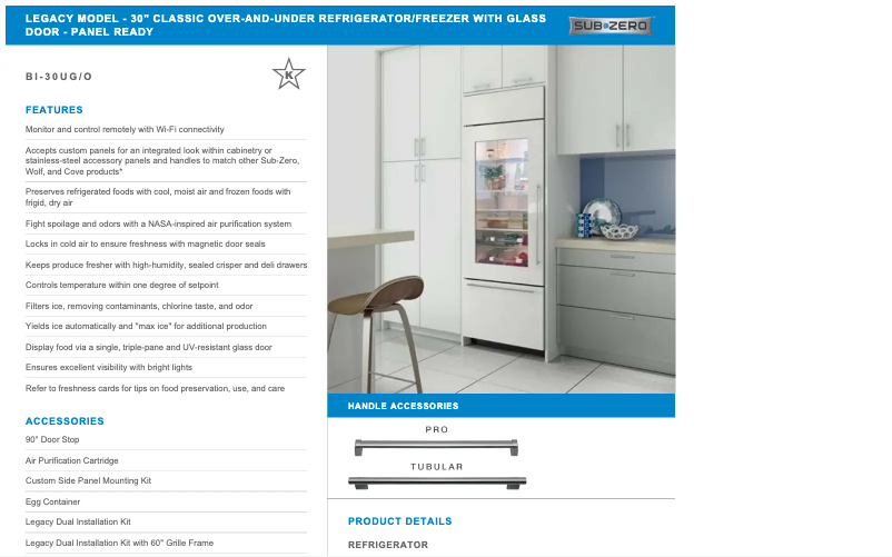 First page image of the manual for BI-30UG/O