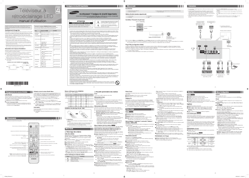 First page image of the manual for UA23F4003AR