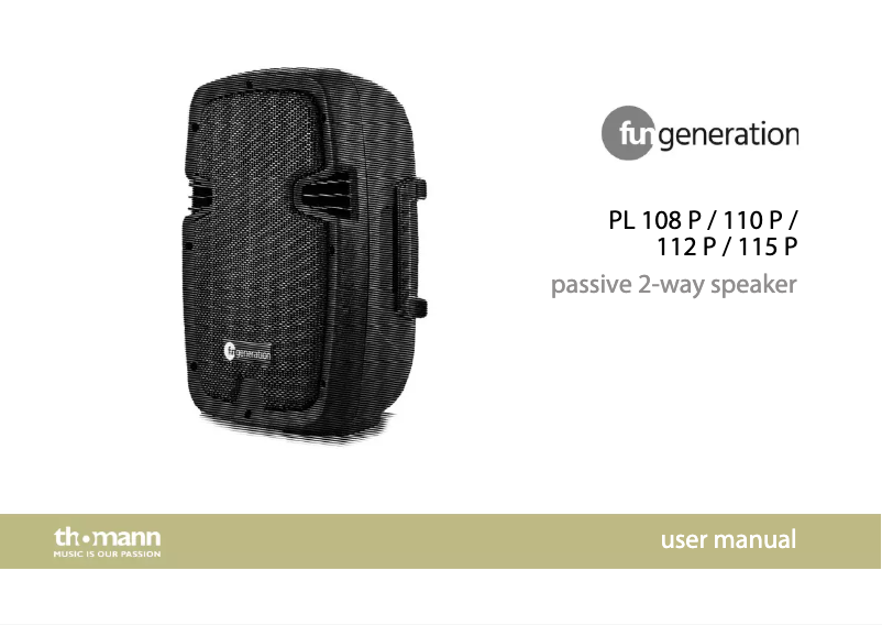 First page image of the manual for PL 110 P