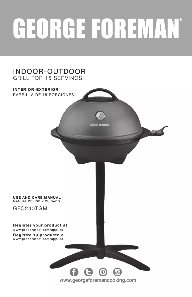 First page image of the manual for GFO240TGM