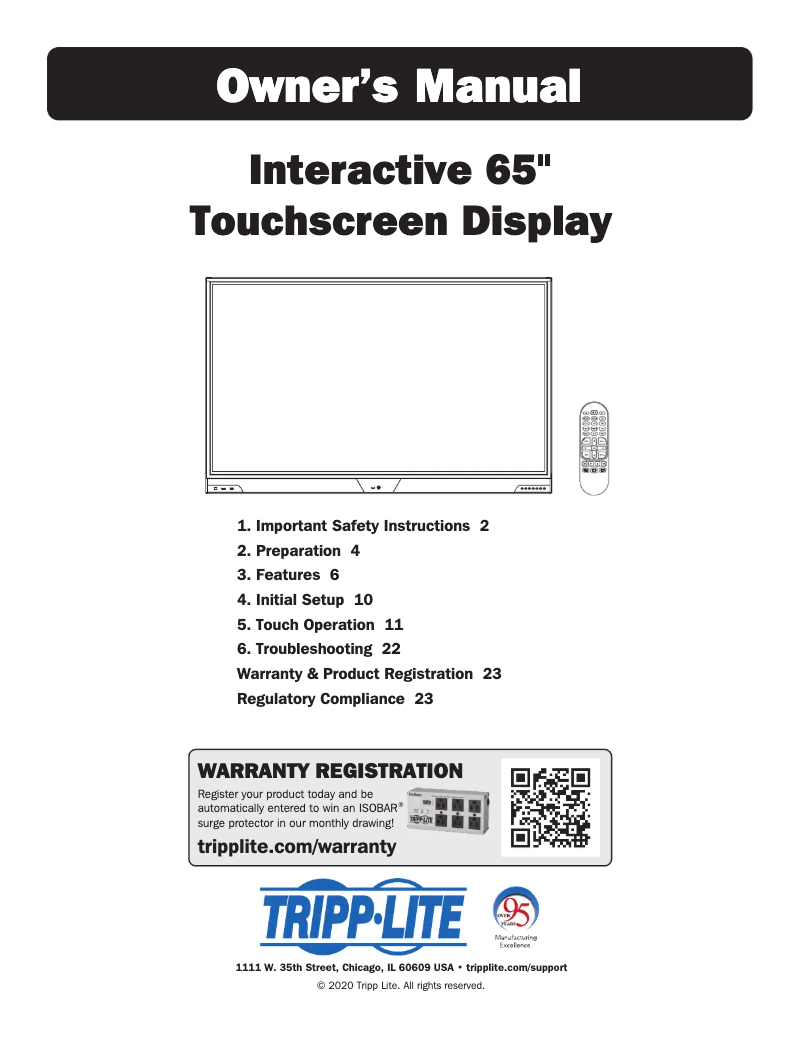 Page 1 of the manual User Manual Tripp Lite DMCSTP65CBP