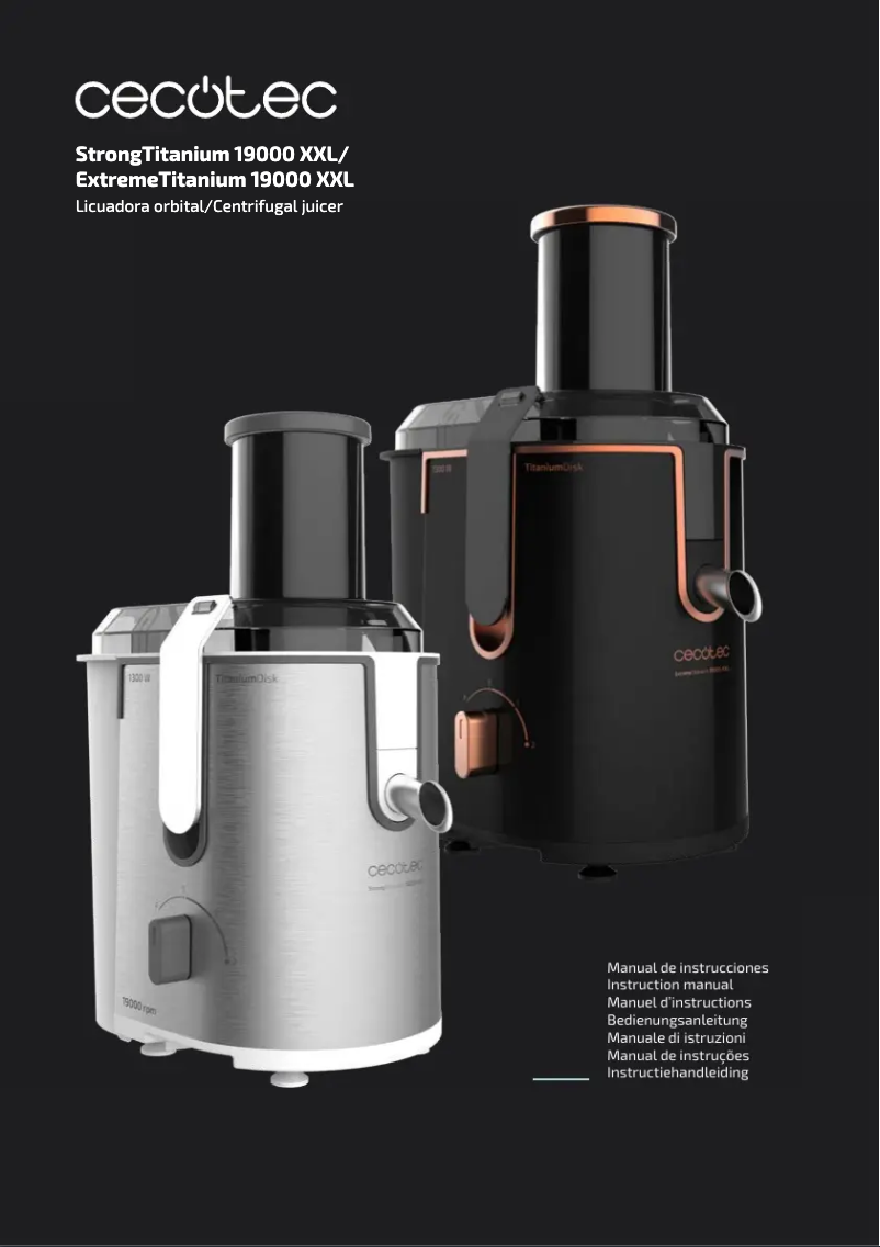 Page 1 of the manual User Manual Cecotec ExtremeTitanium 19000 XXL