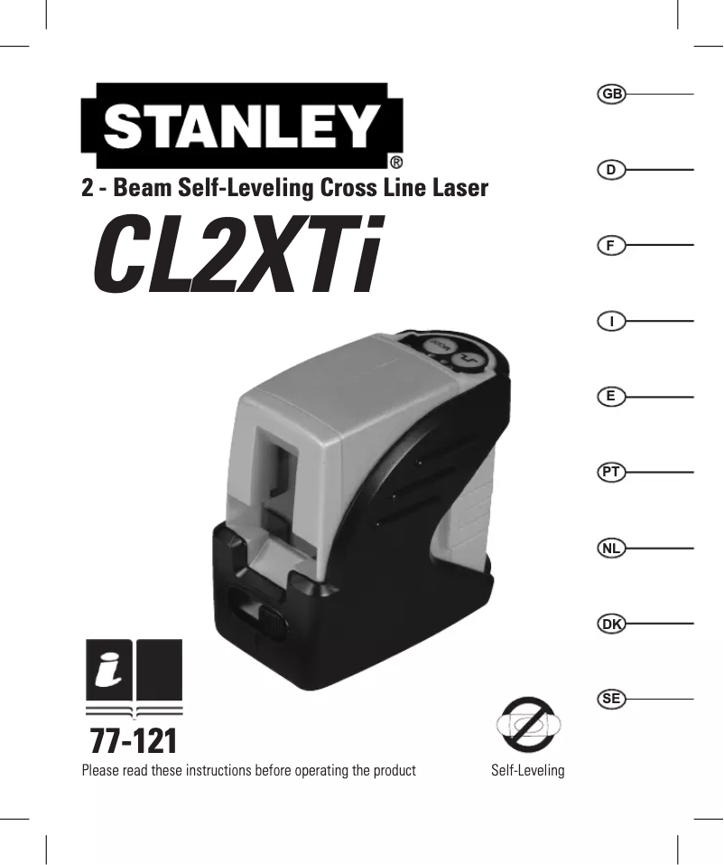 Page 1 of the manual User Manual Stanley CL2XTi