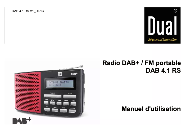 First page image of the manual for DAB 4.1 RS
