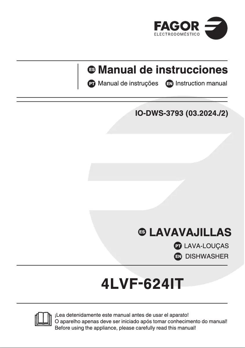 Page 1 of the manual User Manual Fagor 4LVF-624IT