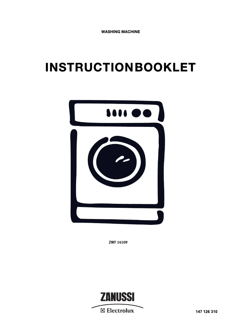 First page image of the manual for ZWF14109